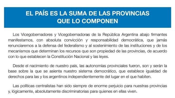 El país es la suma de las provincias que lo componen